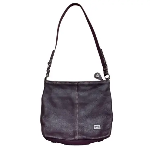 The Sak Women's Pebbled Leather Shoulder Crossbody Bag Stylish Chic Wine One Sz