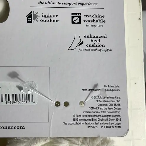 Isotoner Women’s Memory Foam Slippers Smoky Taupe Faux Fur Size 7.5–8 MD