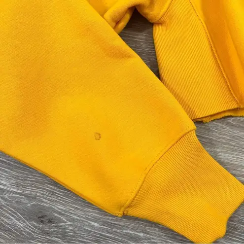 Champion  reverse weave yellow cropped crewneck sweatshirt