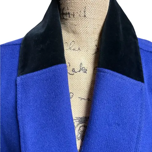 Vintage Portrait 100% Pure Wool Royal Blue Double