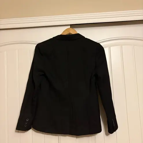 Banana Republic  Factory Core Blazer 2P 2 Petite Solid Black Long Sleeve 2 Button