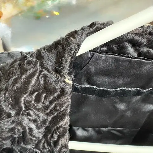 Vintage Elegant Black Women's Persian Lambs Wool Jacket Size 10