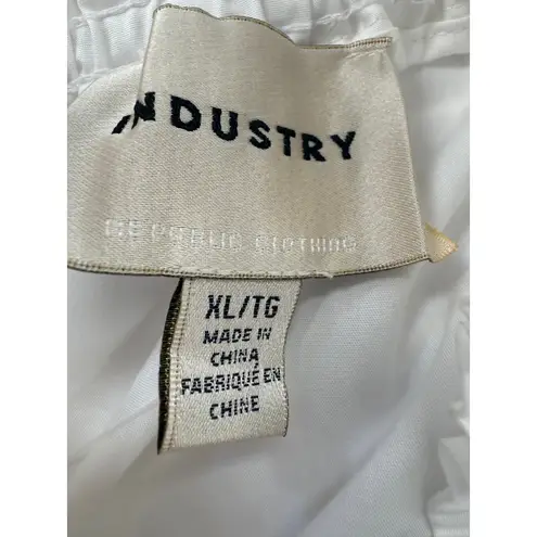 NWT Industry Republic White Ruffle‑Sleeve Top M & Tiered Maxi Skirt XL Set Size M