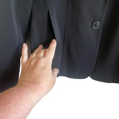 Rafaella Jacket Women Blazer 6 Black Collared Pockets Classic Workwear Office