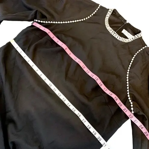 Mac Duggal Ieena NEW Jeweled Elegant Jersey Sheeth Long Sleeve Gown Black 16