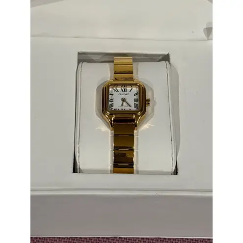 Cendre Oscar Watch in Gold White New in Case Womens Revolve