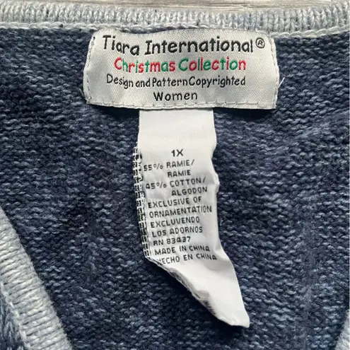 Tiara International Vintage Christmas Collection Holiday Sweater Vest Size 1X