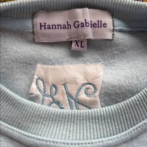 Hannah Gabrielle Light Blue Sweatshirt Dress Ava Sweat Skirt Set Comfort Sz XL