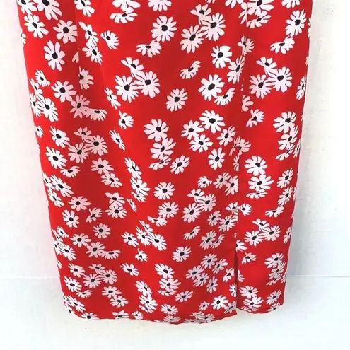 BriDGE Womens medium red Sleeveless Floral strappy spring sleeveless sun dress