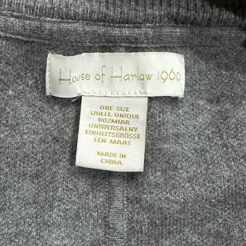 House of Harlow 1960 Grey Poncho Women’s One Size Gray Size L
