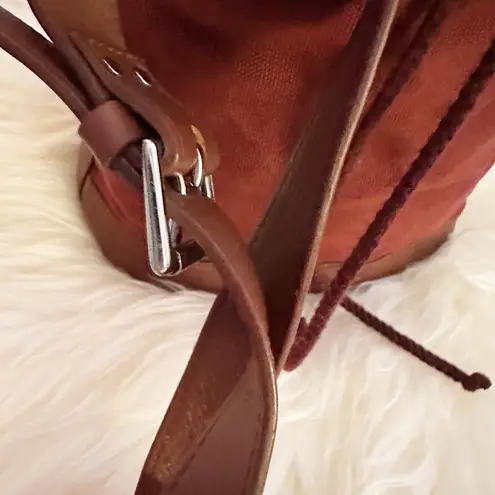 A.P.C. Canvas Bucket Bag Red