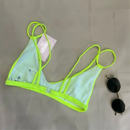 Missguided Tall Neon Yellow Bikini Top