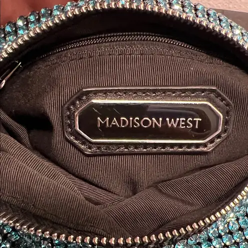 Madison West | Turquoise Rhinestone Embellished Hobo Bag