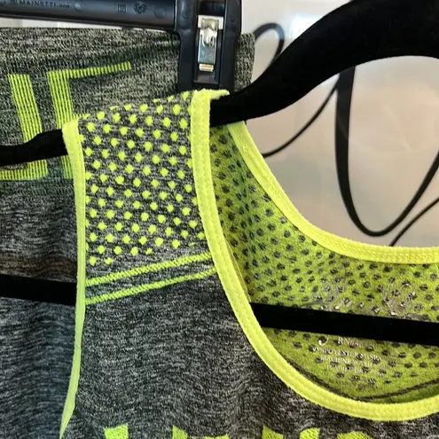 Women's NYC Brand Gray/Neon Yellow Sports Bra and Jogger Set. Fits Sizes S/M