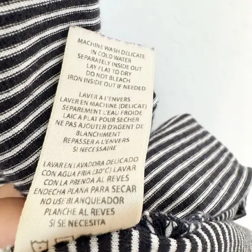 n:philanthropy V-Neck Short Sleeve Striped Knot Distressed T-Shirt Mini Dress XS