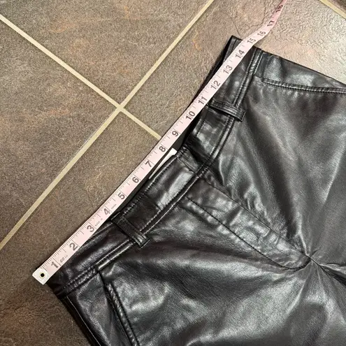 Babaton Aritzia Command Cropped Faux Leather Straight Leg Womens Pants Black 8