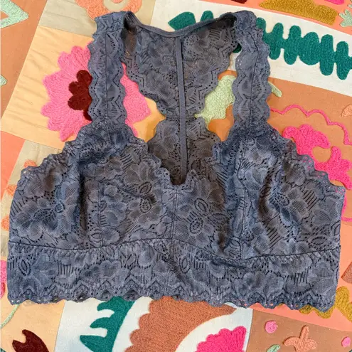 Felina Charcoal Lace Bralette size small