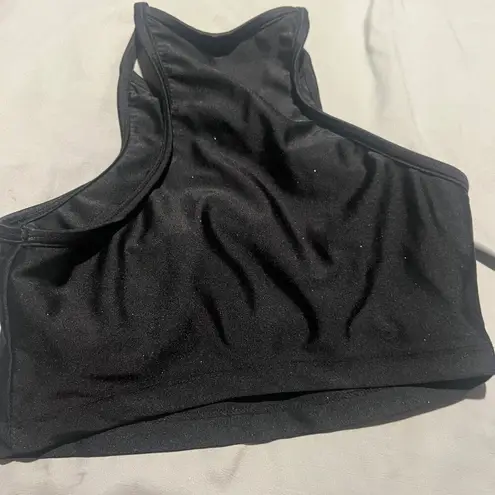 Beach Riot  black sparkly small sports bra tank