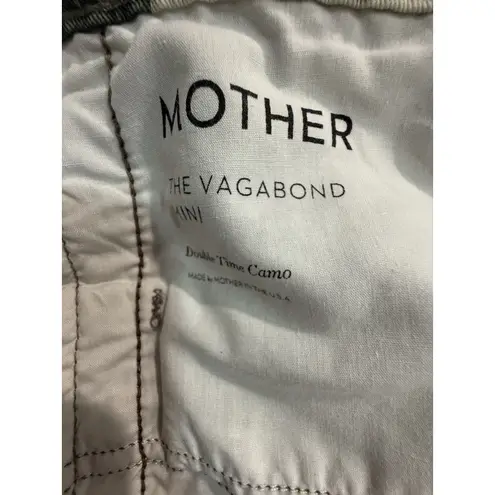 Mother Denim The Vagabond Mini Skirt Double Time Camo Side Racing Stripe Size 27