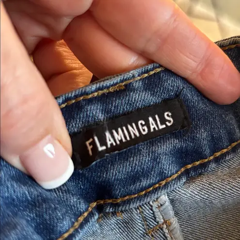 Flamingals NWOT'S Women's Wide Legged, Straight Jeans, Size Small Blue