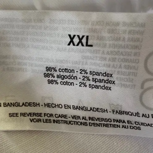 Gloria Vanderbilt NEW High Waisted Utility Shorts XXL White Elastic Waist