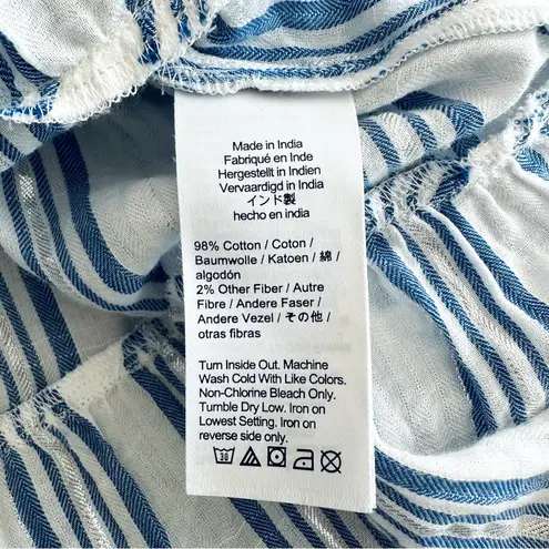 J.Crew  Shimmer Striped Beach Dress Blue White Silver Size 3X