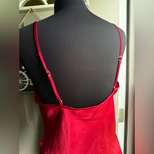 Vintage 1998 Victoria’s Secret Collection ruffle skirt slip dress, size large Red