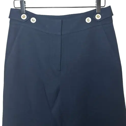 Veronica Beard Women’s Aubrie Wide Leg Ankle Pants Dark Blue Size 10