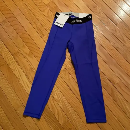 Ivy Park NWT low rise sculpted legging 3/4 length blue XS