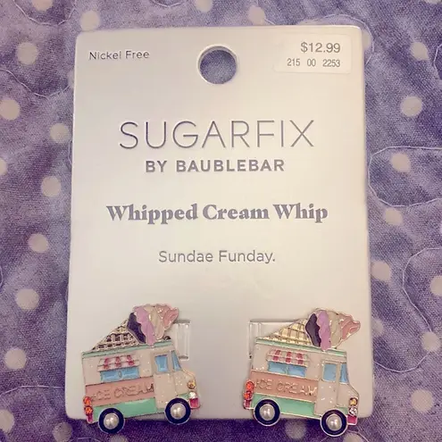 Sugarfix by Baublebar Whipped Cream Whip Ice Cream Truck & Dangly Stars Earrings