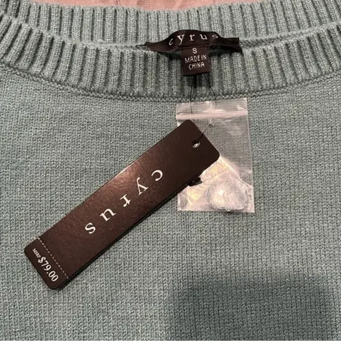 Cyrus NWT Aqua Fresh Green Sweater Knit Poncho Size Small