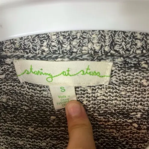 Staring At Stars Women's Cropped Gray Pullover Sweater Size Small Boho Grunge