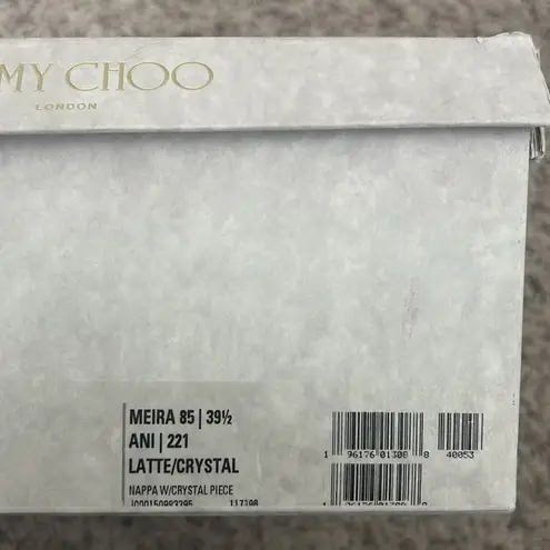 Jimmy Choo Meira 85 Embellished High Heel Sandals, Size 39.5 NEW Retail $1,050