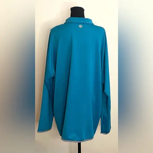 Zelos - Blue Longsleeve Athletic Half Zipup jacket Size XXL