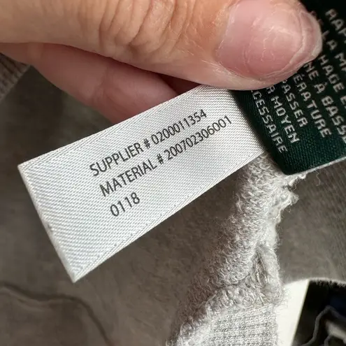 Ralph Lauren Lauren  LRL Y2K Gray Lace-Up Sleeve Crew Neck Sweater Size Large L