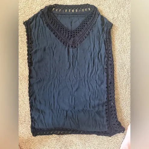 Cupshe  Blue Crochet Trim Swim Coverup