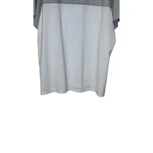 FootJoy Womens Shirt SS Lisle Golf Dot Print Yoke Monterey Country White 2XL NWT