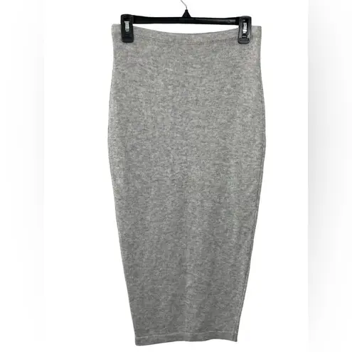 NEW SER.O.YA Gray Knit Midi Skirt Small Medium S/M