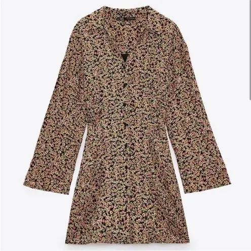 ZARA floral retro mini dress BLOGGERS FAVORITE!! NWT