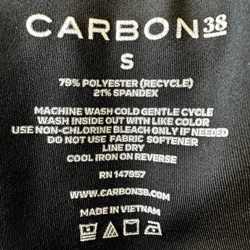 Carbon38 7/8 Leggings High Rise Takara Shine Liquid Metallic Snake Black Small