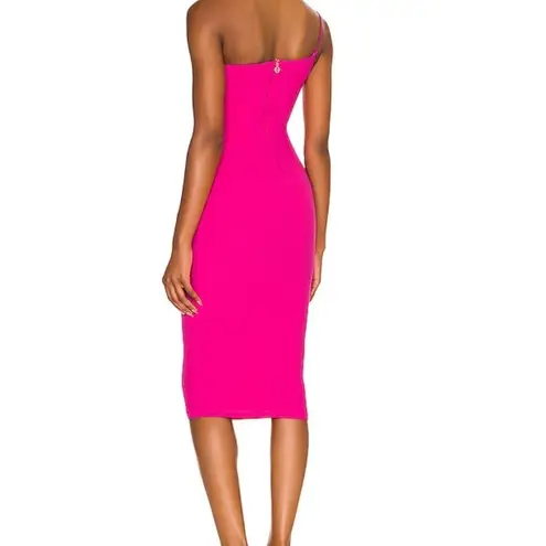 Nookie NWT Lust One Shoulder Midi Dress in Neon Pink
