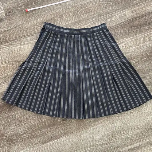 Vintage 90s star CCC pleated mini skirt striped gray academia XS