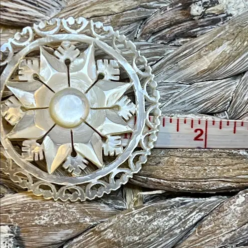 Star of Bethlehem Mother of Pearl Brooch