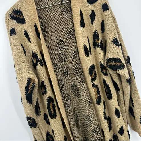 Knox Rose  Leopard Print Sweater Cardigan Size 2XL Boho Fall thumbnail 3