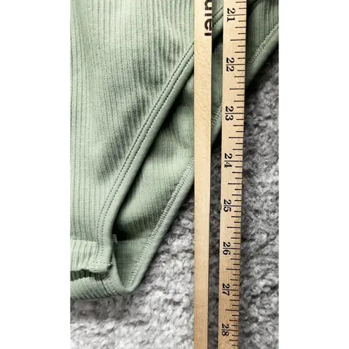 OQQ Bodysuit Sexy Ribbed One Piece Square Neck Women's XL Green EUC