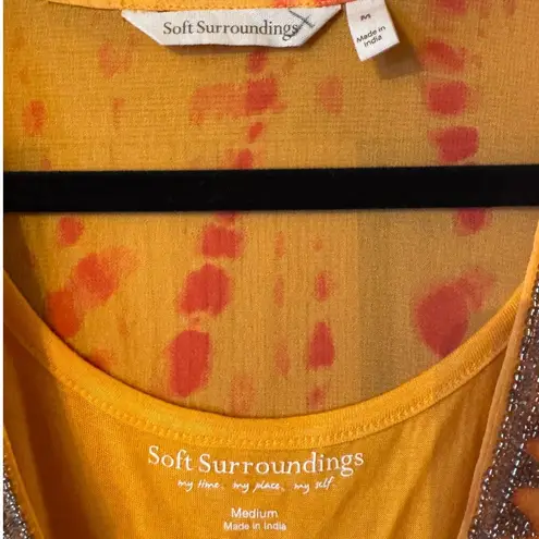 Soft Surroundings 2Pcs Sheer over dress and soft stretchy Cami dress M