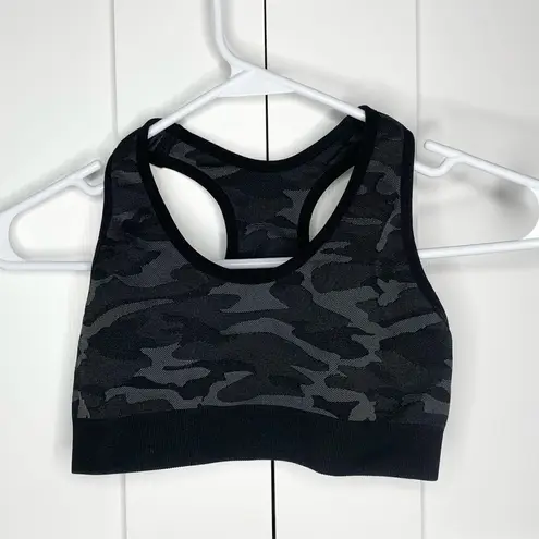 Soul Cycle Seamless Camo Sports Bra Black