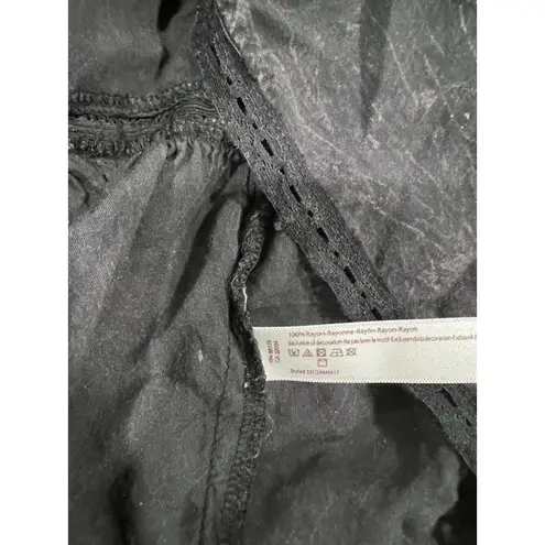 Intimately Free People Black Lace Dress Acid Washed Tank Size S