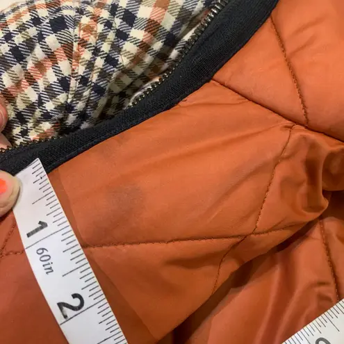 Veronica Beard Shanna Multicolored Plaid Reversible Puffer Oversized Jacket Coat