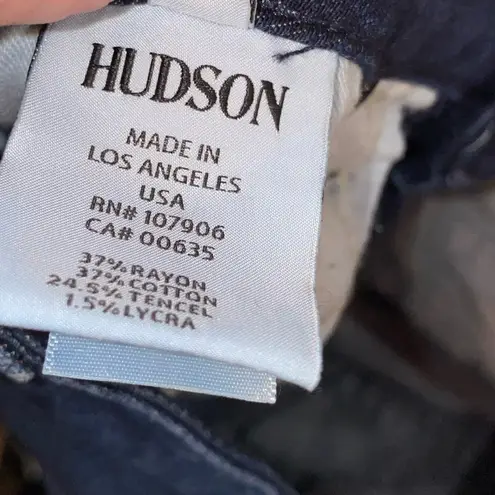 Hudson Jeans Hudson Ferris Flare Dark Denim Distressed Jeans